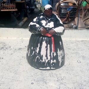 Vintage Black and White Ceramic Figurine McCoy Cookie jar